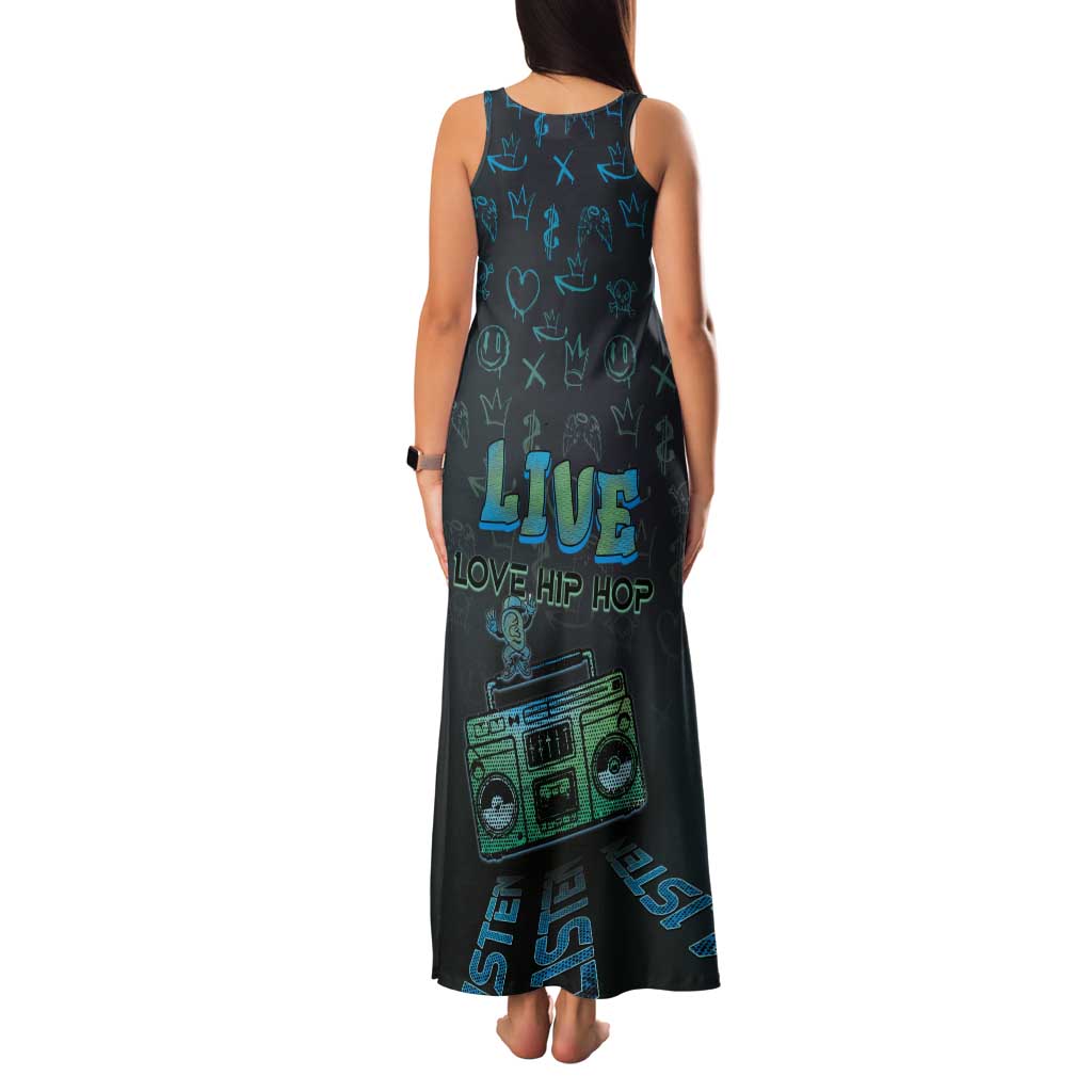 Dope Like Hip Hop Tank Maxi Dress Hiphop Graffiti Style - Wonder Print Shop