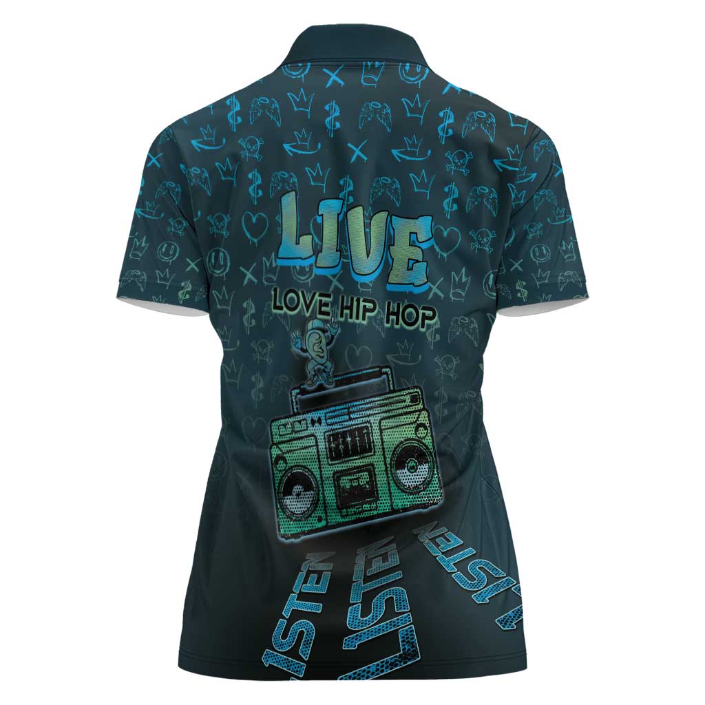 Dope Like Hip Hop Women Polo Shirt Hiphop Graffiti Style - Wonder Print Shop