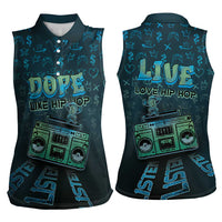 Dope Like Hip Hop Women Sleeveless Polo Shirt Hiphop Graffiti Style - Wonder Print Shop