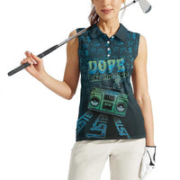 Dope Like Hip Hop Women Sleeveless Polo Shirt Hiphop Graffiti Style - Wonder Print Shop
