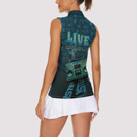 Dope Like Hip Hop Women Sleeveless Polo Shirt Hiphop Graffiti Style - Wonder Print Shop