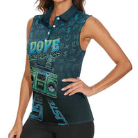 Dope Like Hip Hop Women Sleeveless Polo Shirt Hiphop Graffiti Style - Wonder Print Shop