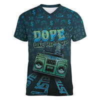 Dope Like Hip Hop Women V-Neck T-Shirt Hiphop Graffiti Style - Wonder Print Shop