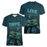 Dope Like Hip Hop Women V-Neck T-Shirt Hiphop Graffiti Style - Wonder Print Shop