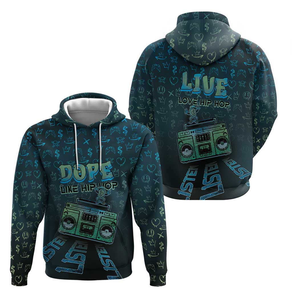Dope Like Hip Hop Zip Hoodie Hiphop Graffiti Style - Wonder Print Shop