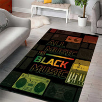 Black Music Month Area Rug All Music Is Black Music - Wonder Print Shop