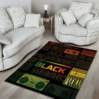 Black Music Month Area Rug All Music Is Black Music - Wonder Print Shop