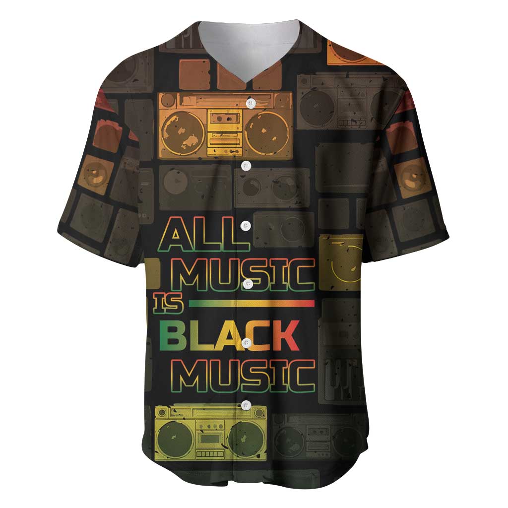 Black Music Month Baseball Jersey All Music Is Black Music - Wonder Print Shop