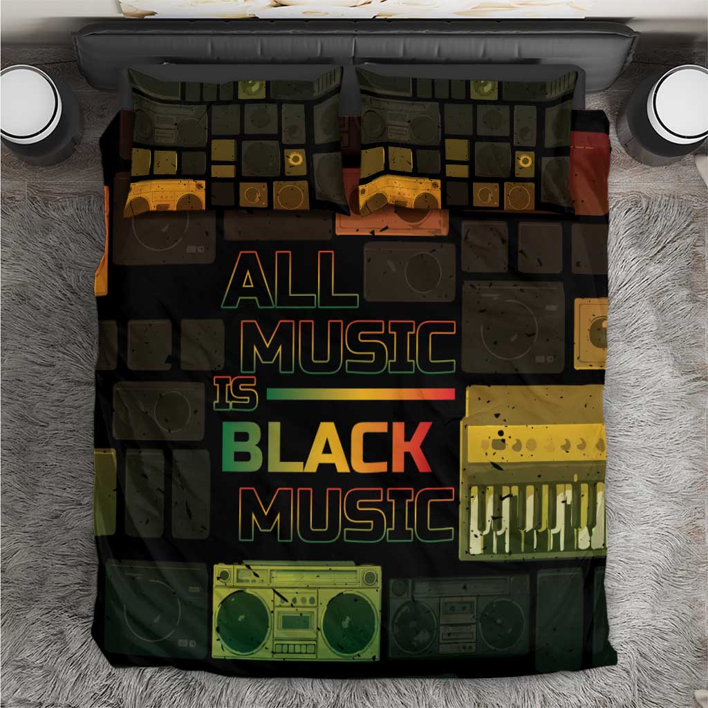 Black Music Month Bedding Set All Music Is Black Music - Wonder Print Shop