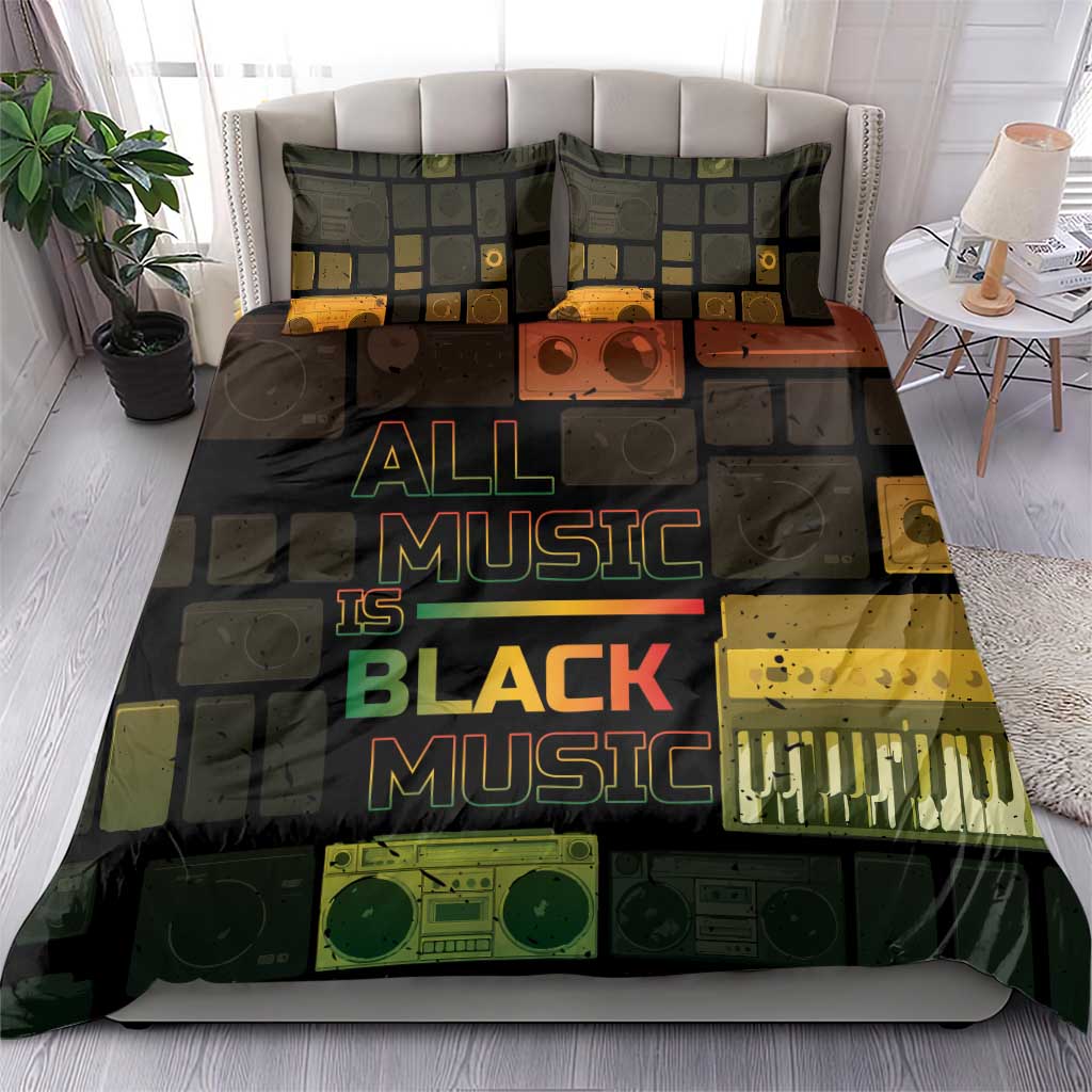 Black Music Month Bedding Set All Music Is Black Music - Wonder Print Shop