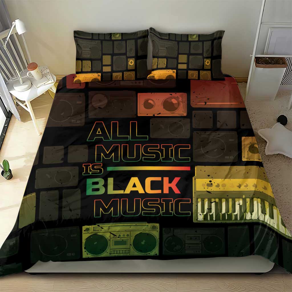 Black Music Month Bedding Set All Music Is Black Music - Wonder Print Shop