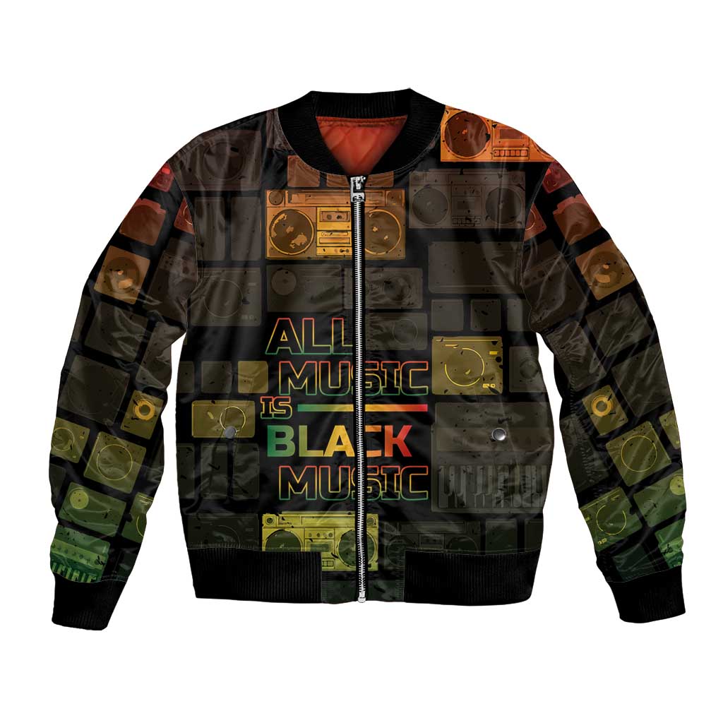 Black Music Month Bomber Jacket All Music Is Black Music - Wonder Print Shop