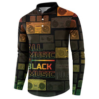 Black Music Month Button Sweatshirt All Music Is Black Music - Wonder Print Shop