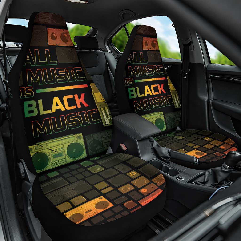 Black Music Month Car Seat Cover All Music Is Black Music - Wonder Print Shop