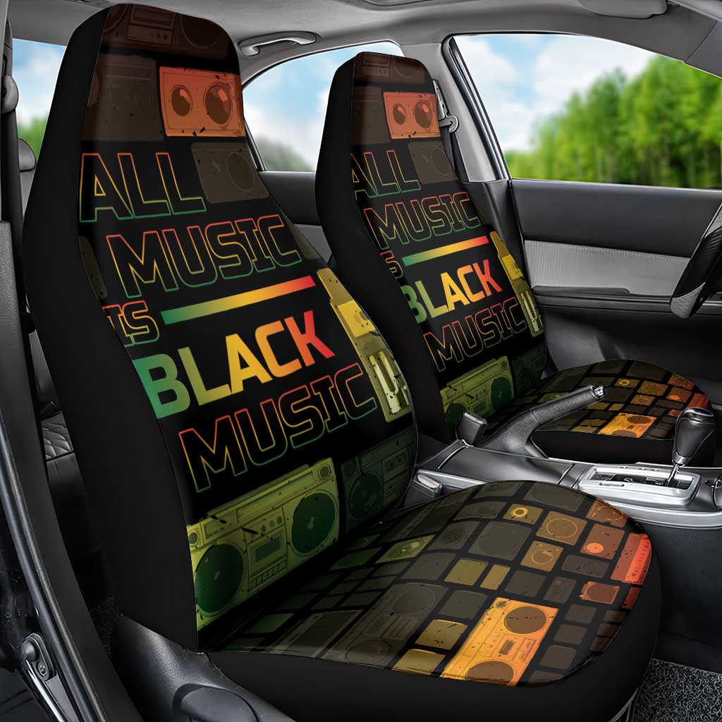 Black Music Month Car Seat Cover All Music Is Black Music - Wonder Print Shop