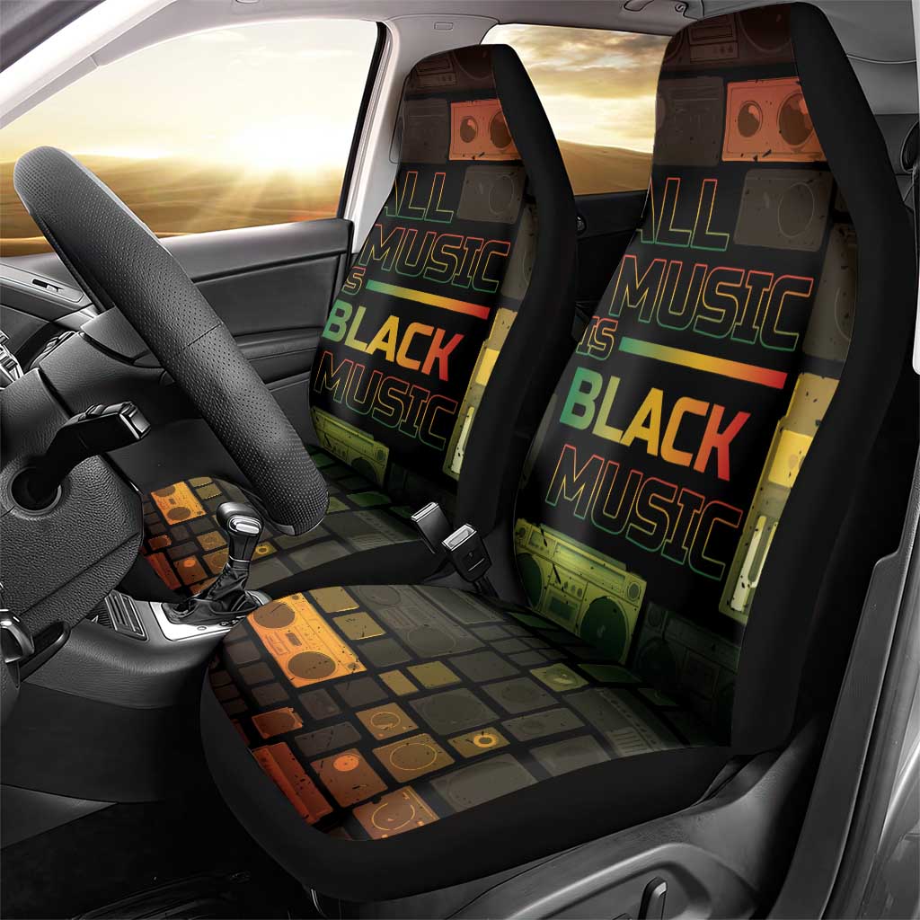 Black Music Month Car Seat Cover All Music Is Black Music - Wonder Print Shop