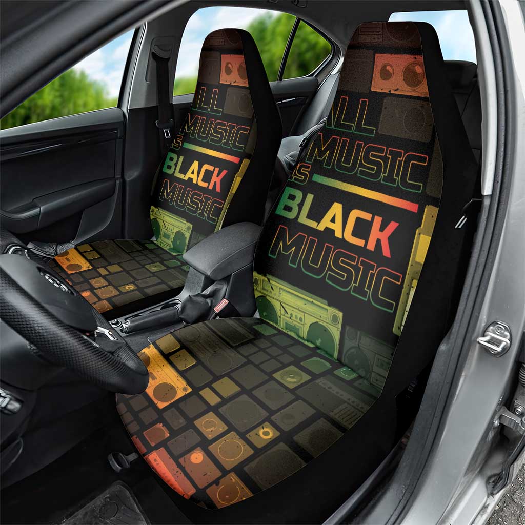 Black Music Month Car Seat Cover All Music Is Black Music - Wonder Print Shop