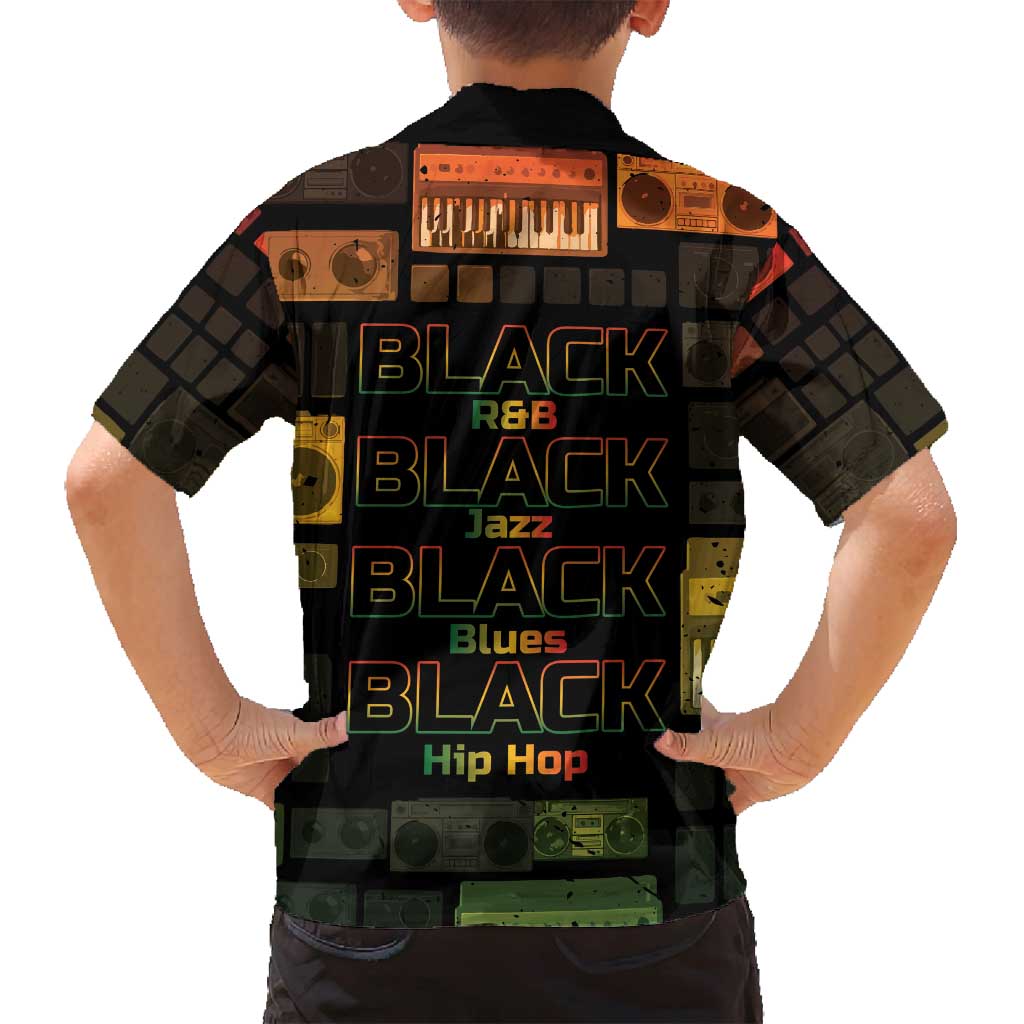 Black Music Month Family Matching Long Sleeve Bodycon Dress and Hawaiian Shirt All Music Is Black Music - Wonder Print Shop