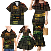 Black Music Month Family Matching Mermaid Dress and Hawaiian Shirt All Music Is Black Music - Wonder Print Shop