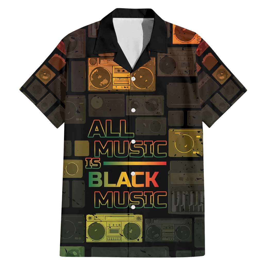 Black Music Month Family Matching Mermaid Dress and Hawaiian Shirt All Music Is Black Music - Wonder Print Shop