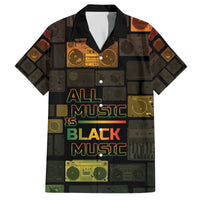 Black Music Month Family Matching Off The Shoulder Long Sleeve Dress and Hawaiian Shirt All Music Is Black Music - Wonder Print Shop