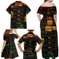 Black Music Month Family Matching Off Shoulder Maxi Dress and Hawaiian Shirt All Music Is Black Music - Wonder Print Shop