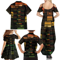Black Music Month Family Matching Summer Maxi Dress and Hawaiian Shirt All Music Is Black Music - Wonder Print Shop