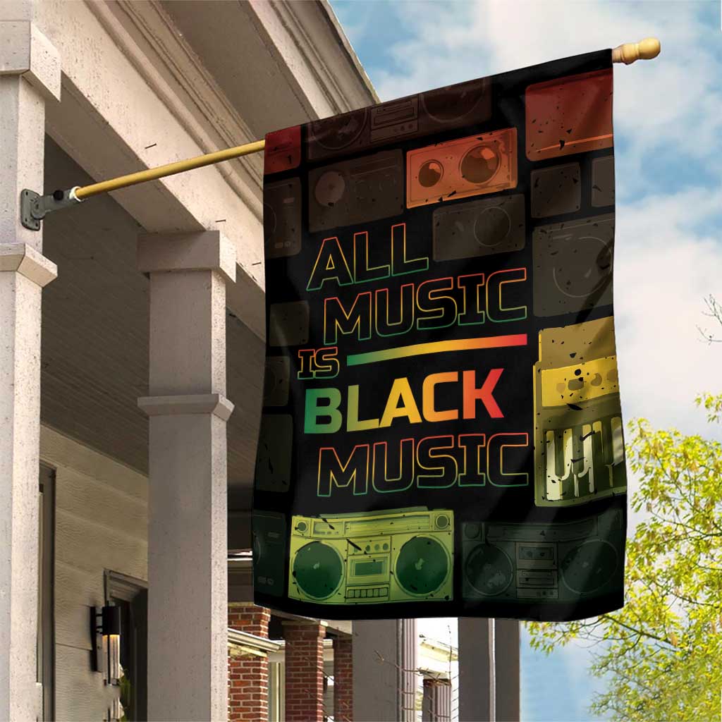 Black Music Month Garden Flag All Music Is Black Music - Wonder Print Shop