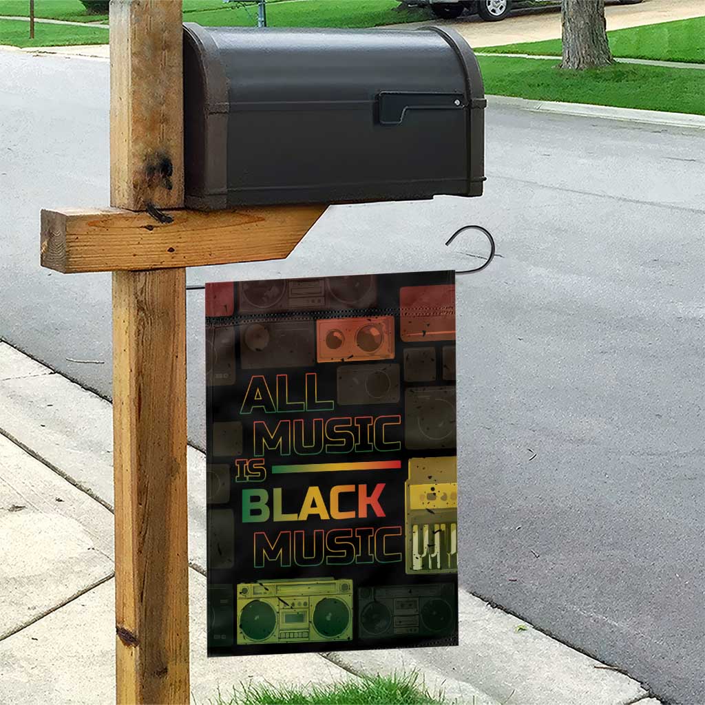 Black Music Month Garden Flag All Music Is Black Music - Wonder Print Shop