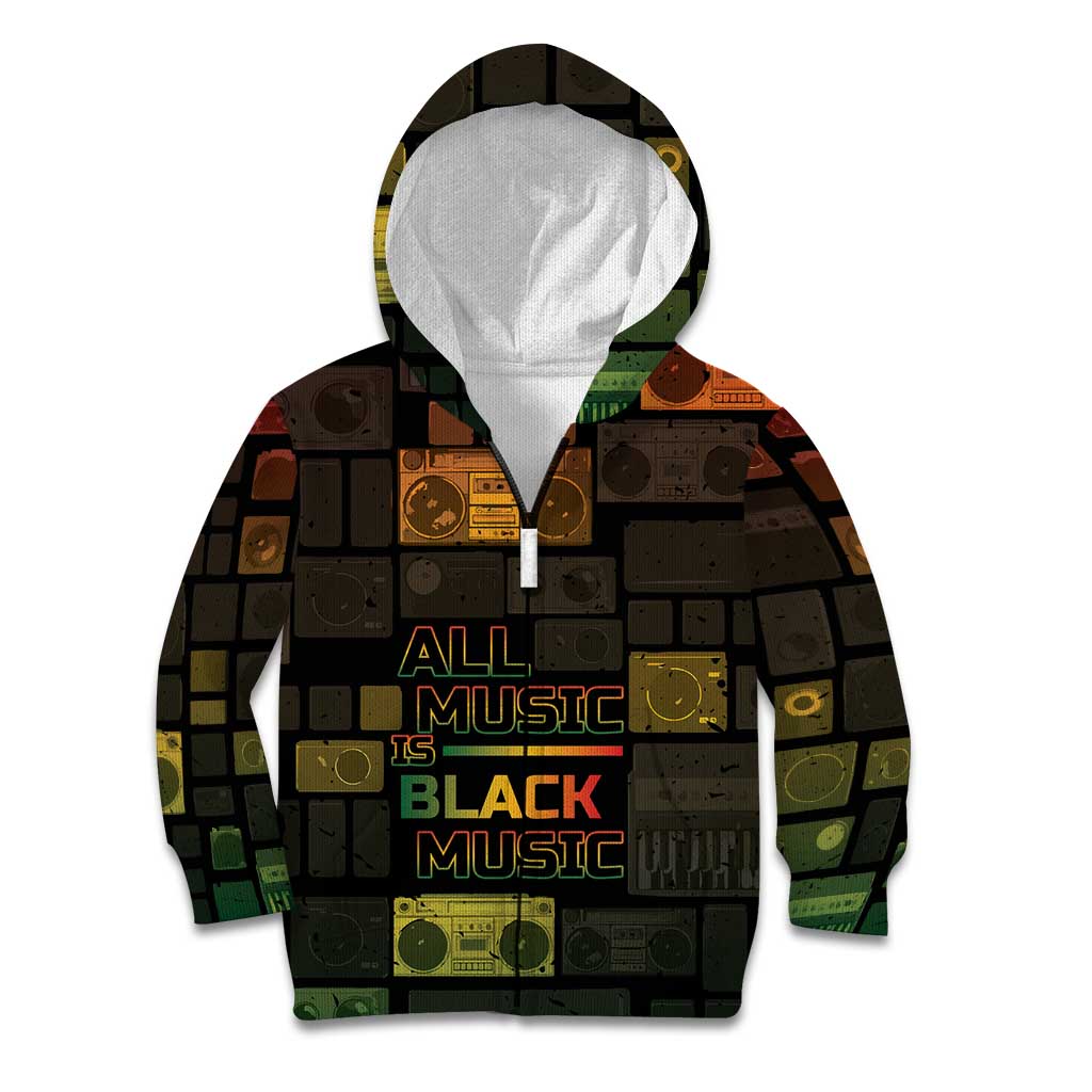 Black Music Month Kid Hoodie All Music Is Black Music - Wonder Print Shop