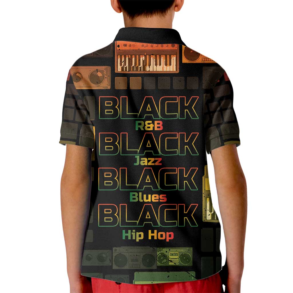 Black Music Month Kid Polo Shirt All Music Is Black Music - Wonder Print Shop