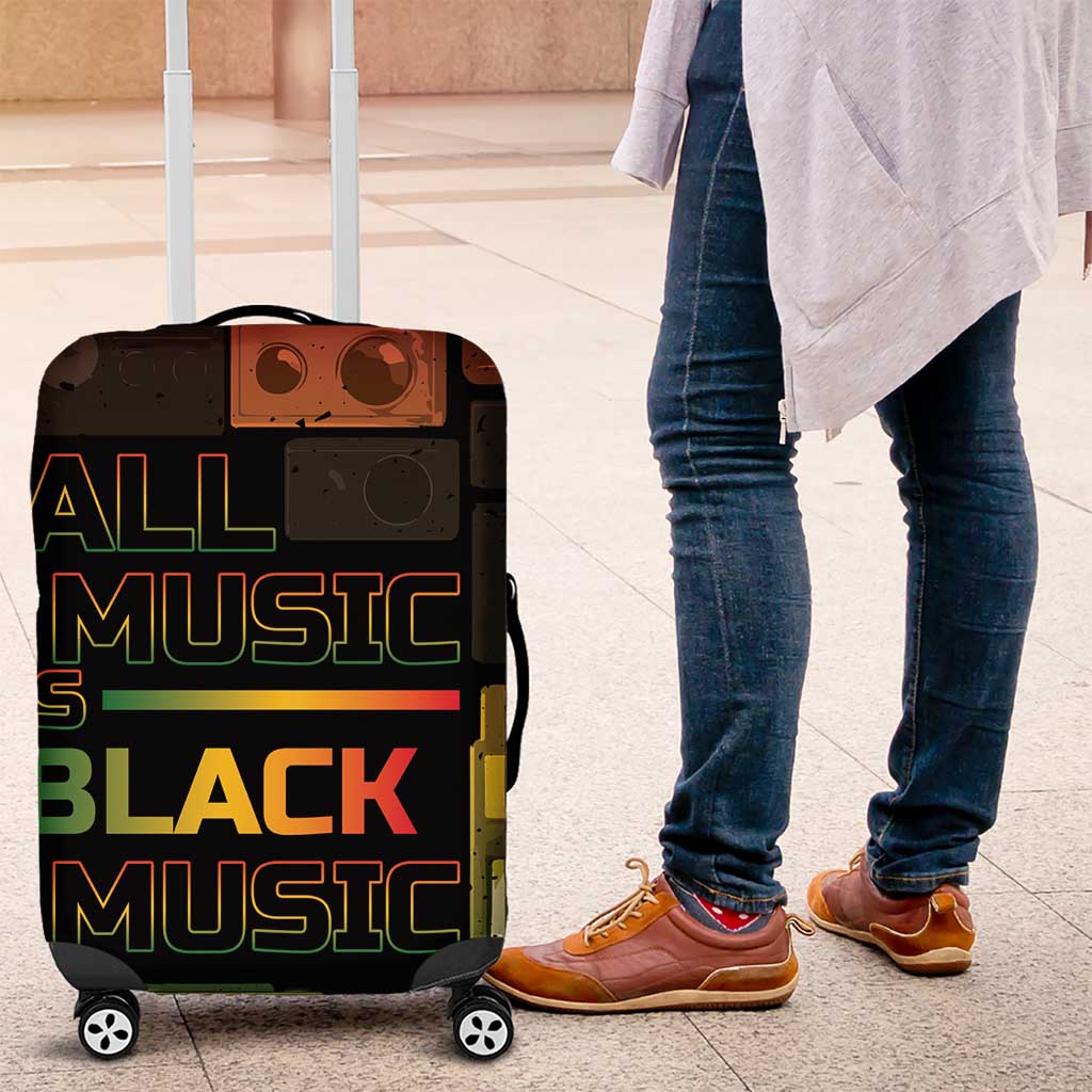 Black Music Month Luggage Cover All Music Is Black Music - Wonder Print Shop