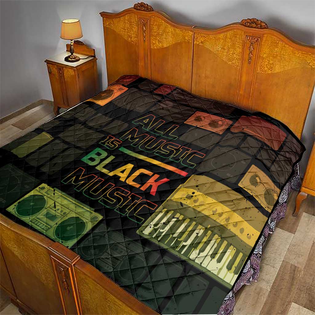 Black Music Month Quilt All Music Is Black Music - Wonder Print Shop