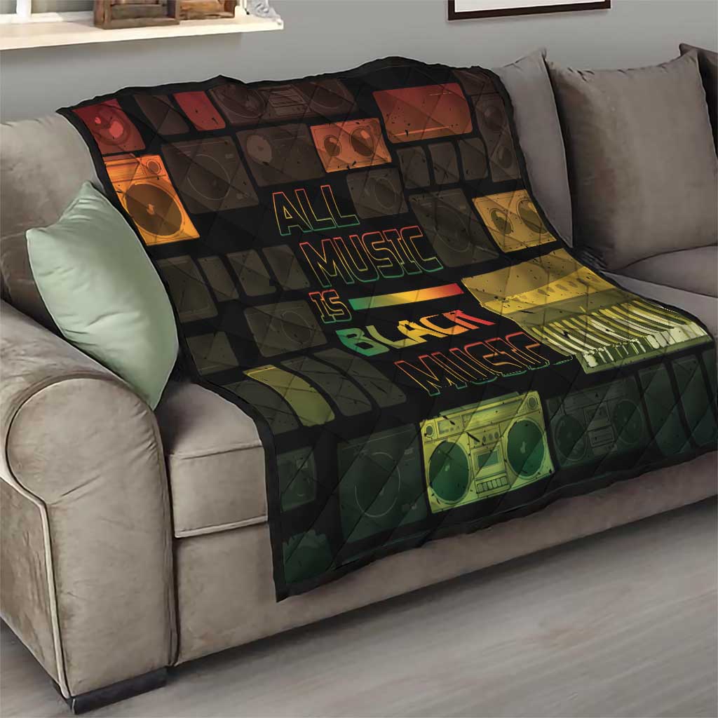 Black Music Month Quilt All Music Is Black Music - Wonder Print Shop