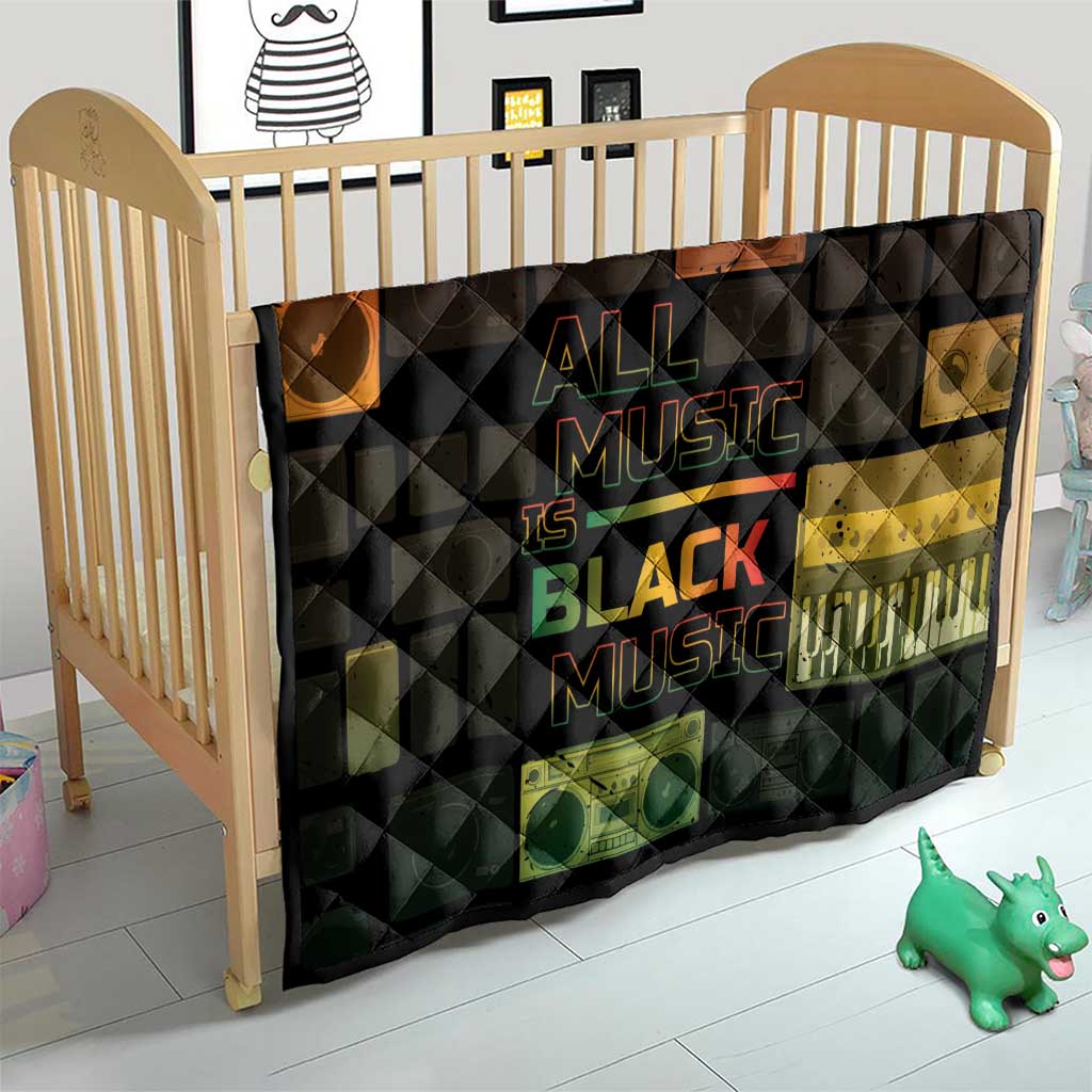 Black Music Month Quilt All Music Is Black Music - Wonder Print Shop
