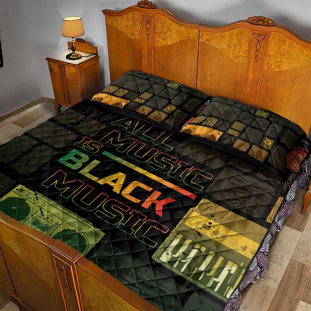 Black Music Month Quilt Bed Set All Music Is Black Music - Wonder Print Shop
