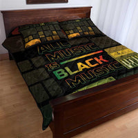 Black Music Month Quilt Bed Set All Music Is Black Music - Wonder Print Shop