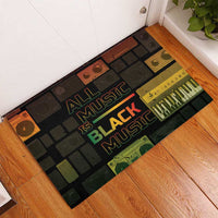 Black Music Month Rubber Doormat All Music Is Black Music - Wonder Print Shop