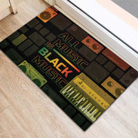 Black Music Month Rubber Doormat All Music Is Black Music - Wonder Print Shop