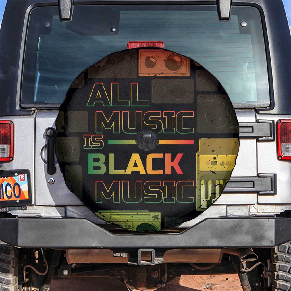 Black Music Month Spare Tire Cover All Music Is Black Music - Wonder Print Shop