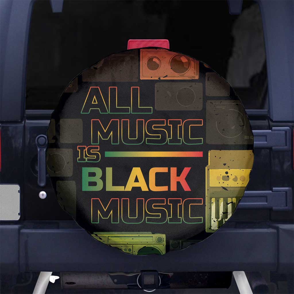 Black Music Month Spare Tire Cover All Music Is Black Music - Wonder Print Shop