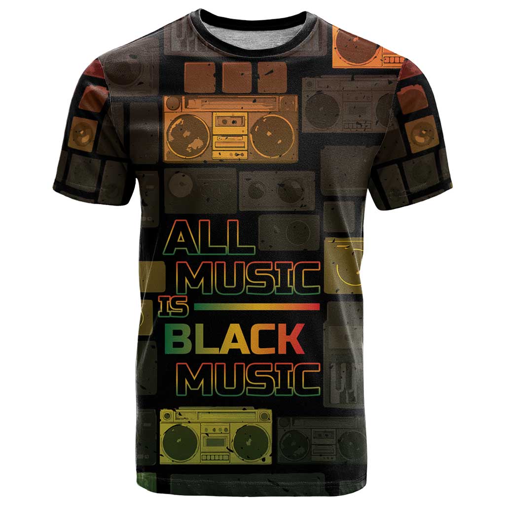 Black Music Month T Shirt All Music Is Black Music - Wonder Print Shop
