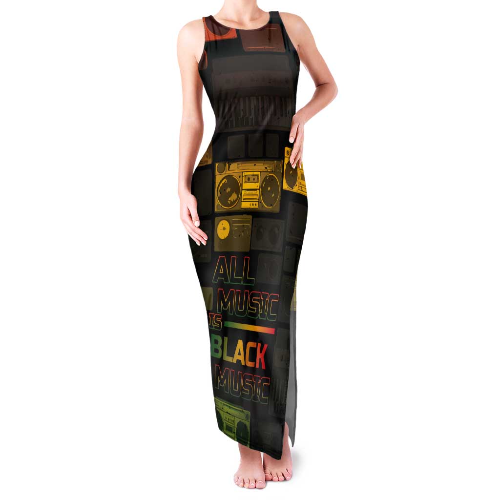 Black Music Month Tank Maxi Dress All Music Is Black Music - Wonder Print Shop