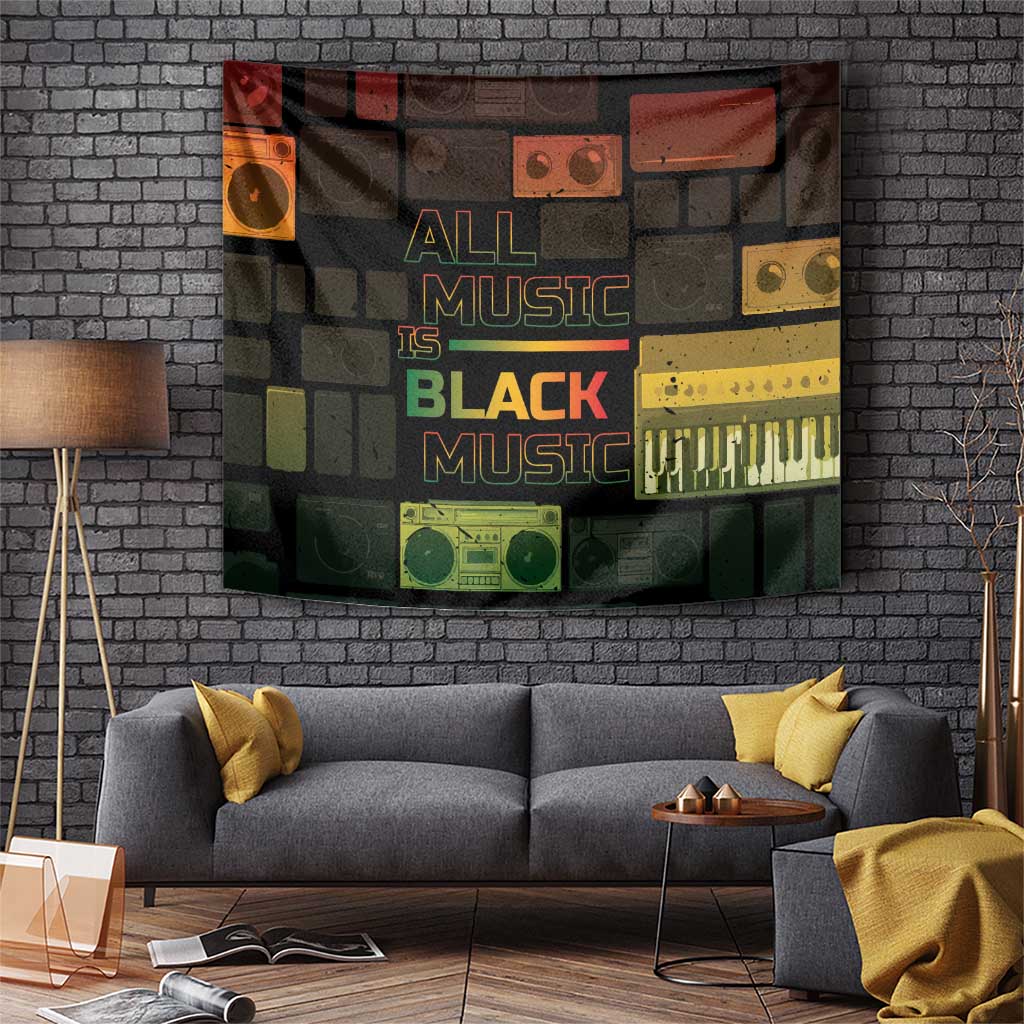 Black Music Month Tapestry All Music Is Black Music - Wonder Print Shop