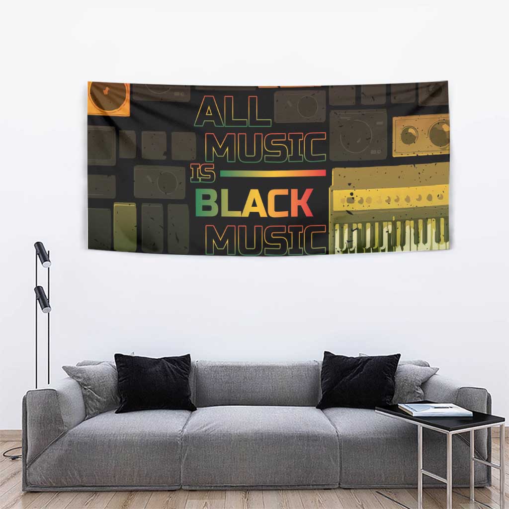 Black Music Month Tapestry All Music Is Black Music - Wonder Print Shop