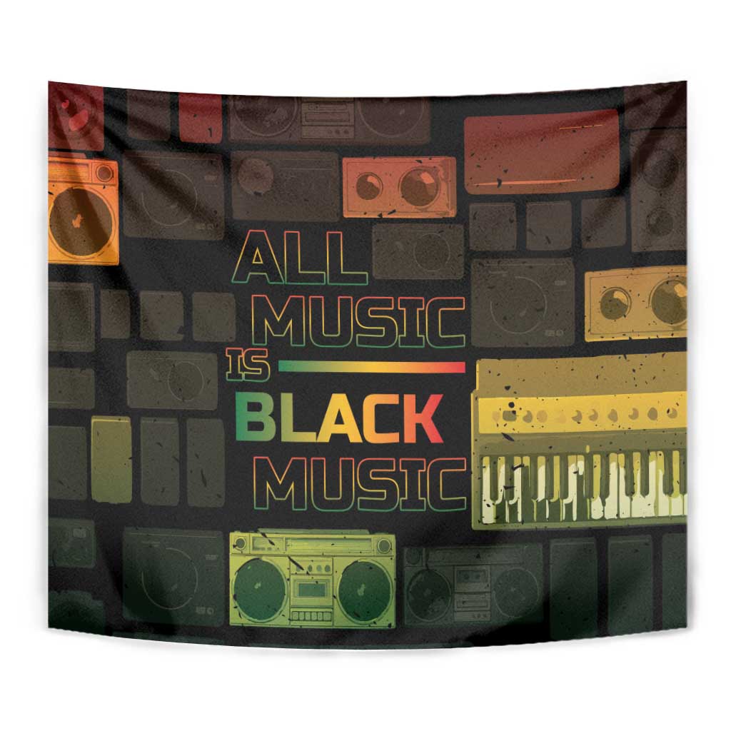 Black Music Month Tapestry All Music Is Black Music - Wonder Print Shop