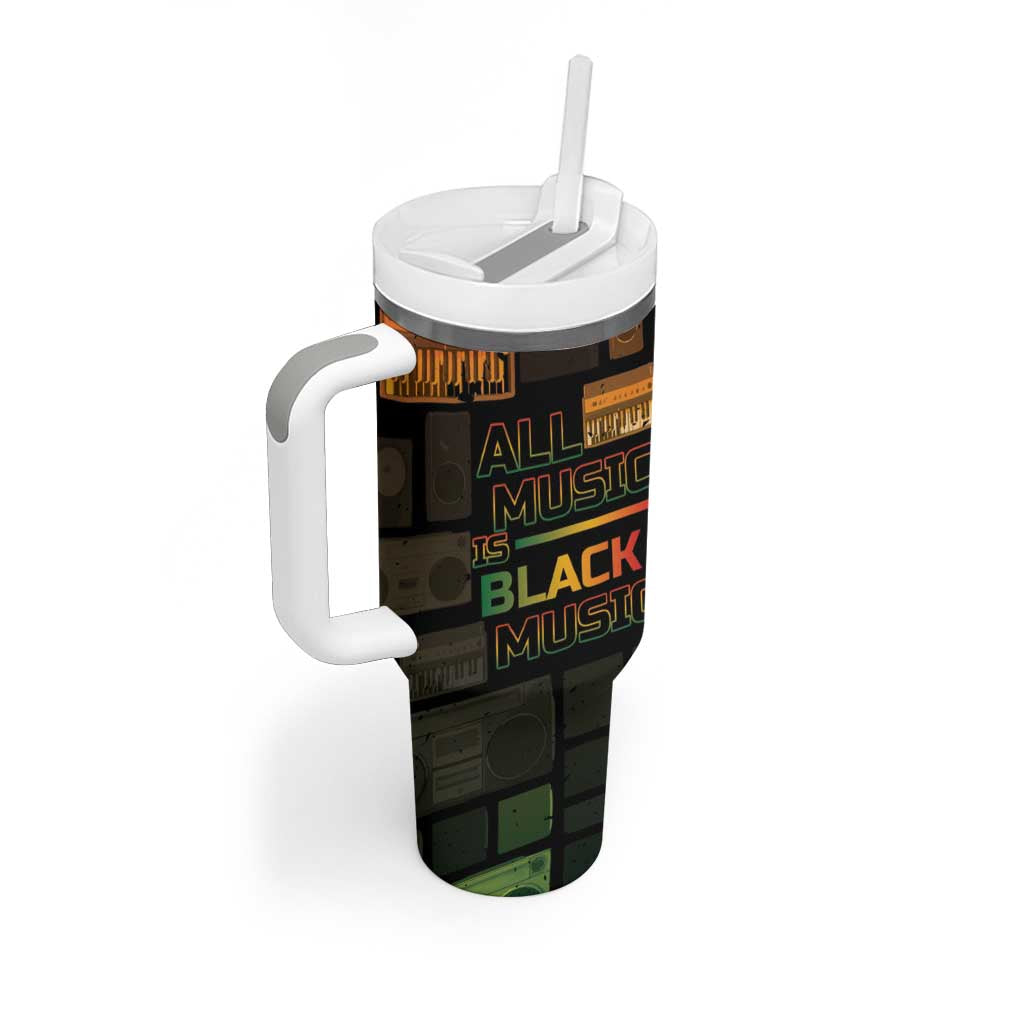 Black Music Month Tumbler With Handle All Music Is Black Music - Wonder Print Shop