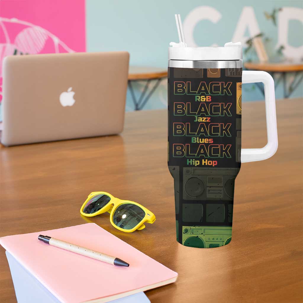 Black Music Month Tumbler With Handle All Music Is Black Music - Wonder Print Shop