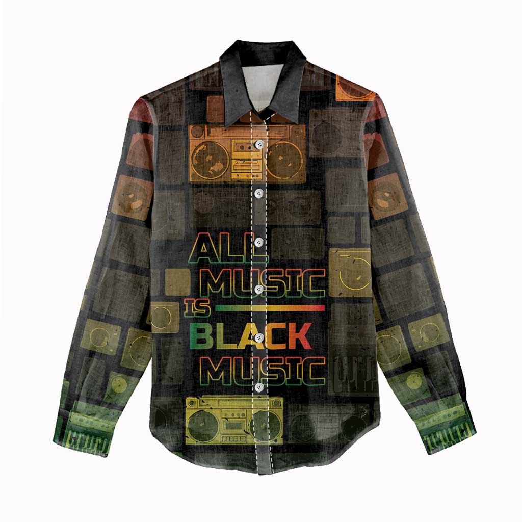 Black Music Month Women Casual Shirt All Music Is Black Music - Wonder Print Shop