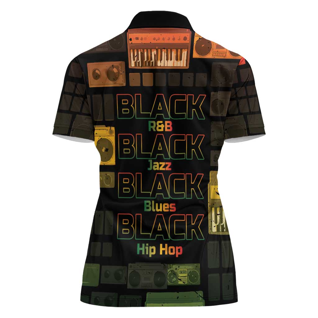 Black Music Month Women Polo Shirt All Music Is Black Music - Wonder Print Shop